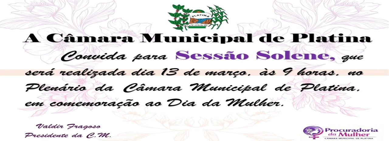 Convite Sessão Solene - Dia da Mulher